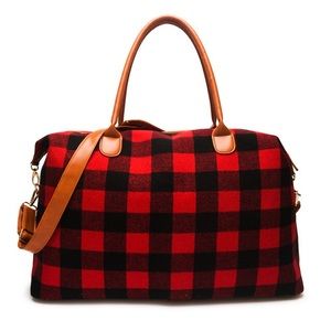 Buffalo Plaid Weekender Bag